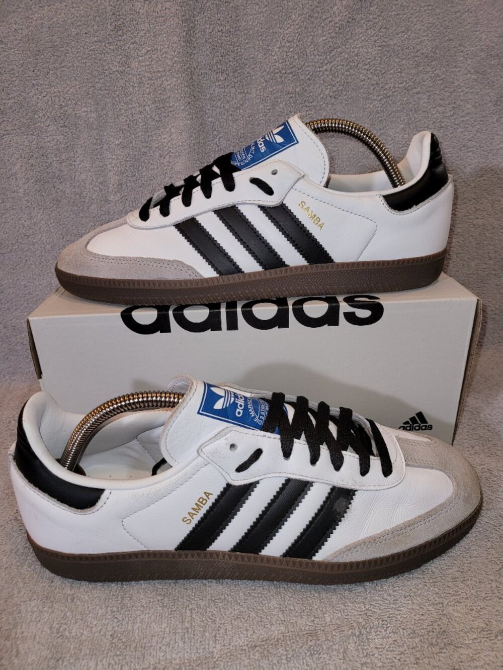 Adidas Samba OG Women's Size 9.5 White Black Brown Gum Sneakers IG9030 (#1019)